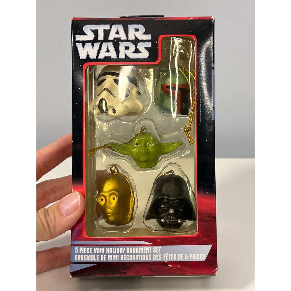 NEW Star Wars Y2K 2006 Mini Tree Ornaments Holiday Set of 5 Multi Color